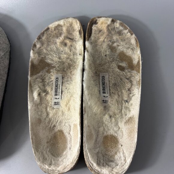 Birkenstock Zermatt Shearling Wool Felt, Light Gray, Size 39 - Picture 12 of 15
